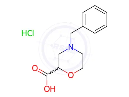 Chemical structure of 4-Benzyl-2-morpholinecarboxylic acid hydrochloride