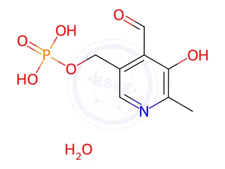 Chemical structure of Pyridoxal 5'-phosphate monohydrate