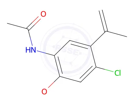 Chemical structure of N-[4-Chloro-2-methoxy-5-(1-methylethenyl)phenyl]acetamide