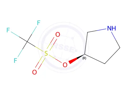 Chemical structure of (R)-Pyrrolidin-3-yl trifluoromethanesulfonate