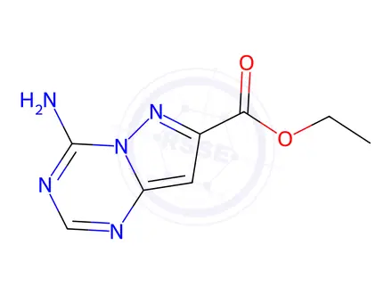 Chemical structure of ethyl 4-aminopyrazolo[1,5-a][1,3,5]triazine-7-carboxylate