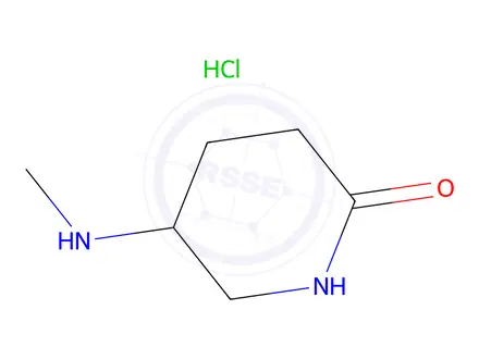 Chemical structure of 5-(Methylamino)piperidin-2-one hydrochloride