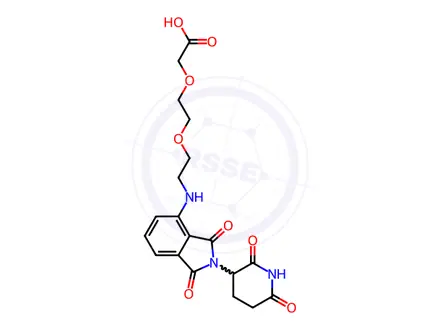 Chemical structure of Acetic acid, 2-[2-[2-[[2-(2,6-dioxo-3-piperidinyl)-2,3-dihydro-1,3-dioxo-1H-isoindol-4-yl]amino]ethoxy]ethoxy]-