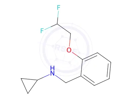Chemical structure of N-(2-(2,2-difluoroethoxy)benzyl)cyclopropanamine