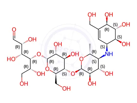 Chemical structure of Acarbose