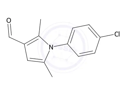 Chemical structure of 1-(4-Chlorophenyl)-2,5-dimethyl-1h-pyrrole-3-carbaldehyde