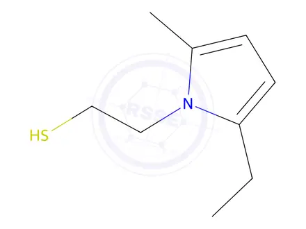 Chemical structure of 2-(2-ethyl-5-methyl-pyrrol-1-yl)ethanethiol