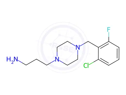 Chemical structure of 3-[4-(2-CHLORO-6-FLUOROBENZYL)PIPERAZINO]PROPYLAMINE