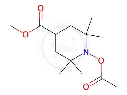 Chemical structure of 1-Acetoxy-4-methoxycarbonyl-2,2,6,6-tetramethylpiperidine