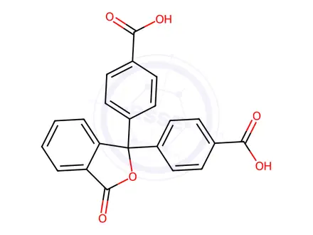 Chemical structure of 4,4'-(3-Oxo-1,3-dihydroisobenzofuran-1,1-diyl)dibenzoic acid