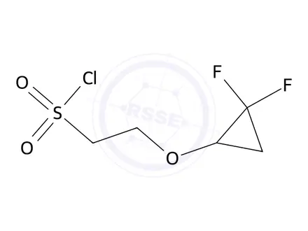 Chemical structure of 2-(2,2-difluorocyclopropoxy)ethanesulfonyl chloride