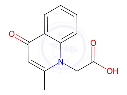 Chemical structure of 2-(2-methyl-4-oxoquinolin-1(4H)-yl)acetic acid
