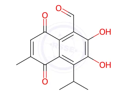 Chemical structure of R-(-)-Gossypol Acetic Acid Impurity 12