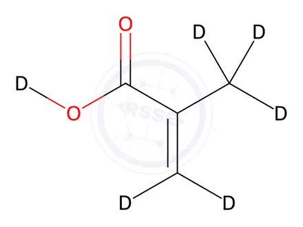 Chemical structure of Methacrylic Acid-D6