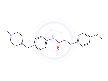 Chemical structure of 3-(4-Methoxyphenyl)-N-(4-((4-methylpiperazin-1-yl)methyl)phenyl)propanamide