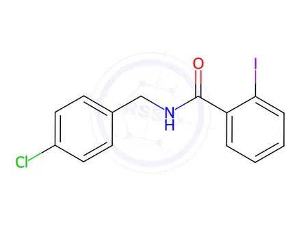 Chemical structure of N-(4-chlorobenzyl)-2-iodobenzamide