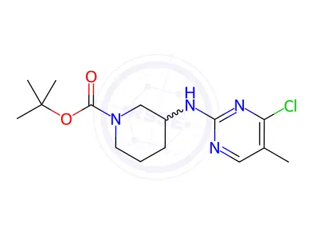 Chemical structure of tert-Butyl 3-((4-chloro-5-methylpyrimidin-2-yl)amino)piperidine-1-carboxylate