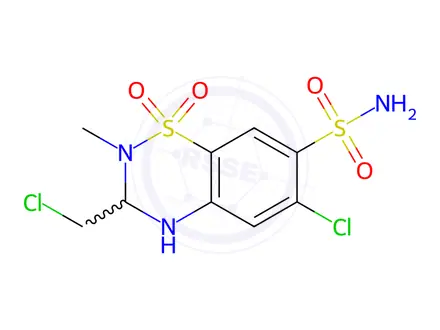 Chemical structure of Methyclothiazide