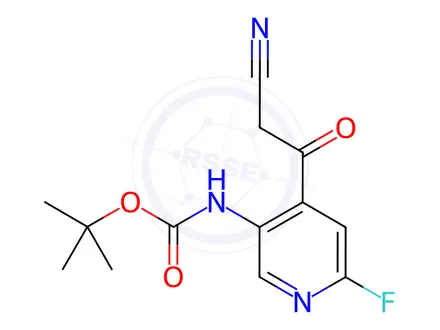 Chemical structure of [6-FLUORO-4-(3-NITRILOPROPIONYL)PYRIDIN-3-YL]CARBAMIC ACID TERT-BUTYL ESTER