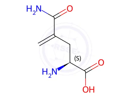 Chemical structure of 4-Methylene-L-glutamine