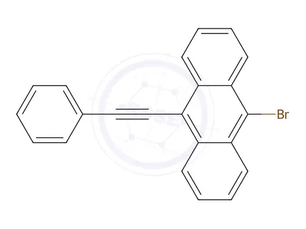 Chemical structure of 9-Bromo-10-(phenylethynyl)anthracene