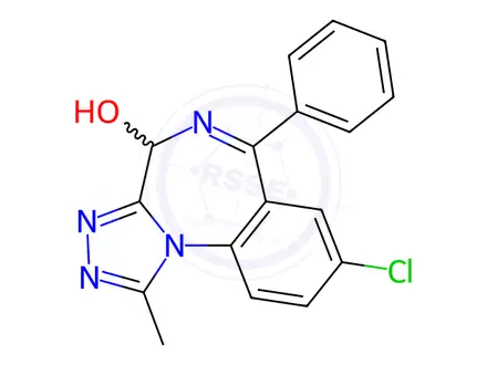 Chemical structure of 4-Hydroxyalprazolam