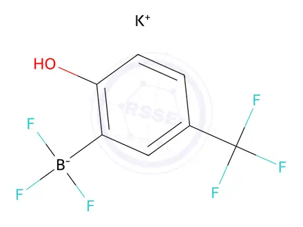 Chemical structure of Potassium trifluoro(2-hydroxy-5-(trifluoromethyl)phenyl)borate