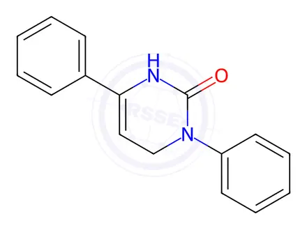 Chemical structure of 2-Oxo-3,6-diphenyl-1,2,3,4-tetrahydropyrimidine