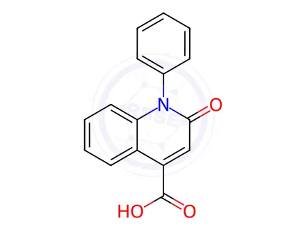 Chemical structure of 2-oxo-1-phenyl-1,2-dihydroquinoline-4-carboxylic acid