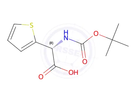 Chemical structure of Boc-(R)-2-Thienylglycine