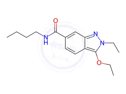 Chemical structure of N-Butyl-3-ethoxy-2-ethyl-2H-indazole-6-carboxamide