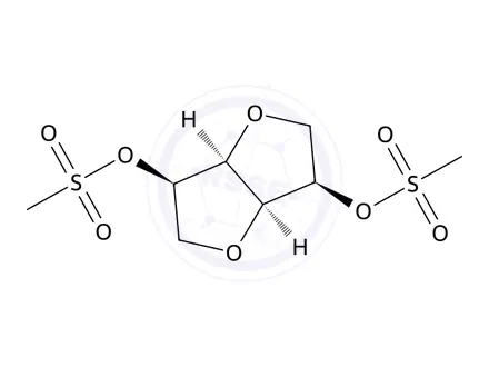 Chemical structure of (3R,3aS,6R,6aS)-6-(Methanesulfonyloxy)-hexahydrofuro[3,2-b]furan-3-yl methanesulfonate