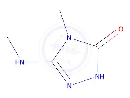 Chemical structure of 4-Methyl-5-(methylamino)-2,4-dihydro-3H-1,2,4-triazol-3-one