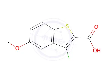 Chemical structure of 3-Chloro-5-methoxy-1-benzothiophene-2-carboxylic Acid