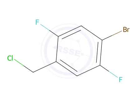 Chemical structure of 1-Bromo-4-(chloromethyl)-2,5-difluorobenzene