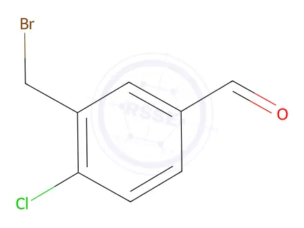 Chemical structure of 3-(Bromomethyl)-4-chlorobenzaldehyde, 97%