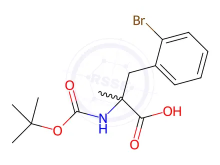 Chemical structure of N-Boc-2-bromo-a-methyl-DL-phenylalanine