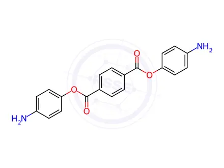 Chemical structure of Bis(4-aminophenyl)terephthalate