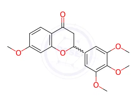 Chemical structure of 7-Methoxy-2-(3,4,5-trimethoxyphenyl)chroman-4-one