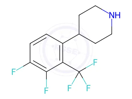 Chemical structure of 4-(3,4-Difluoro-2-(trifluoromethyl)phenyl)piperidine