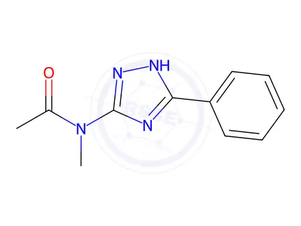 Chemical structure of N-Methyl-N-(5-phenyl-1H-1,2,4-triazol-3-yl)acetamide