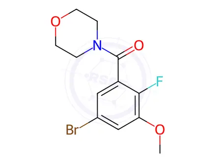 Chemical structure of (5-Bromo-2-fluoro-3-methoxyphenyl)(morpholino)methanone