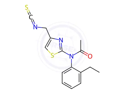 Chemical structure of N-(2-ethylphenyl)-N-[4-(isothiocyanatomethyl)-1,3-thiazol-2-yl]acetamide