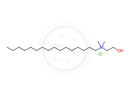 Chemical structure of N-(2-Hydroxyethyl)-N,N-dimethylhexadecan-1-aminium chloride