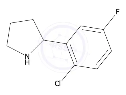 Chemical structure of 2-(2-Chloro-5-fluorophenyl)pyrrolidine