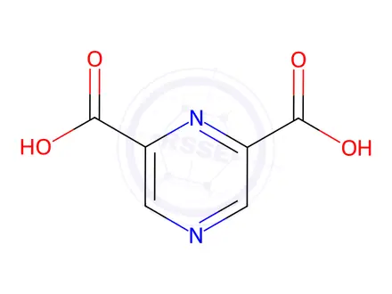 Chemical structure of Pyrazine-2,6-dicarboxylic acid