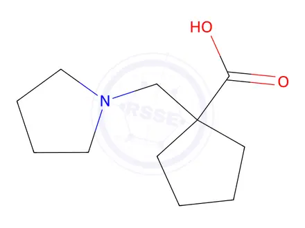 Chemical structure of 1-(Pyrrolidin-1-ylmethyl)cyclopentane-1-carboxylic acid