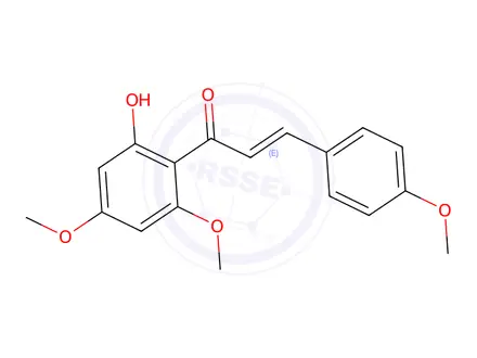 Chemical structure of Flavokawain A Solution in Acetonitrile