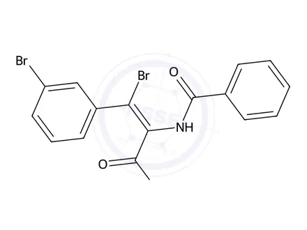 Chemical structure of (Z)-N-(1-Bromo-1-(3-bromophenyl)-3-oxo-3-(piperidin-1-yl)prop-1-en-2-yl)benzamide