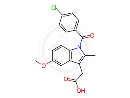 Chemical structure of Indomethacin